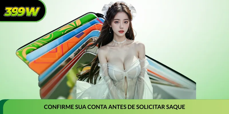 Confirme sua conta antes de solicitar saque